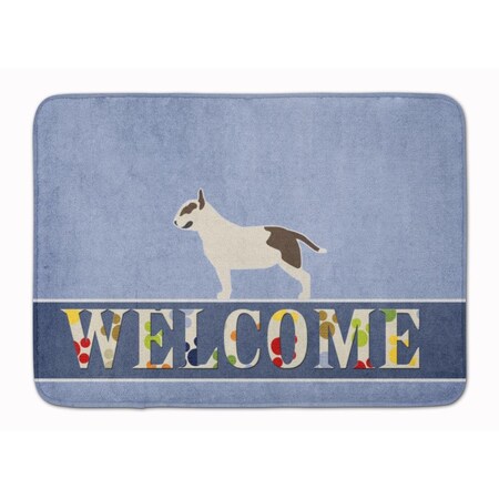 Carolines Treasures Bull Terrier Welcome Machine Washable Memory Foam Mat BB5582RUG